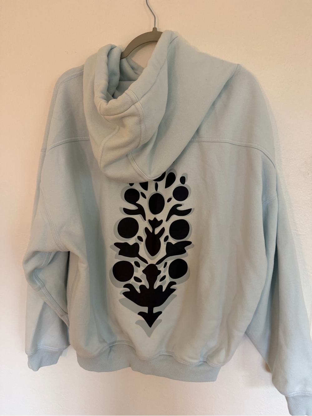 FP Movement by Free People Light Blue Pullover Hoodie with Embroidered Chest - Picture 2 of 5